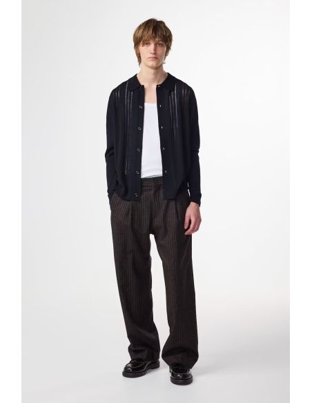 THOR DEEP NAVY LIGHTWEIGHT POLO CARDIGAN