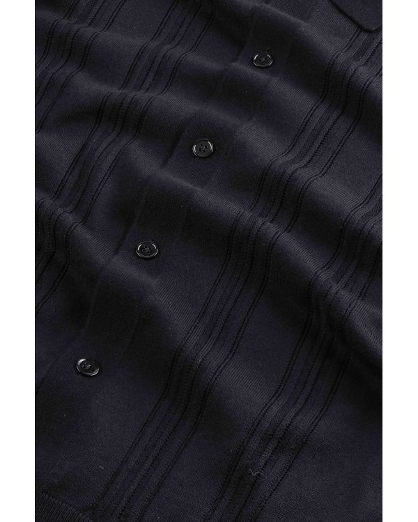 THOR DEEP NAVY LIGHTWEIGHT POLO CARDIGAN