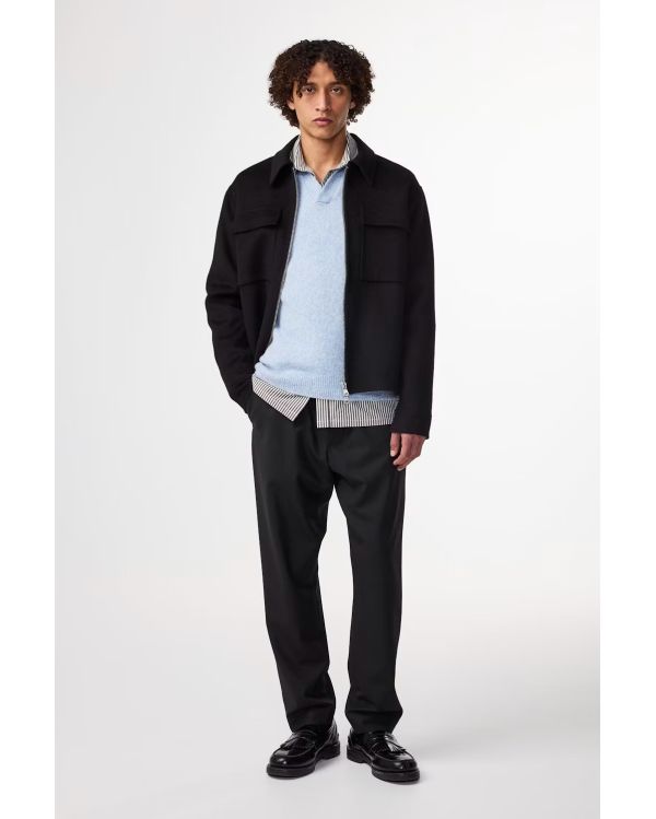 ALBAN BLACK BRUSHED JACKET 2