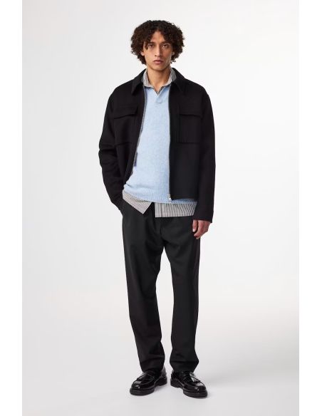 VESTE BROSSÉE ALBAN NOIR