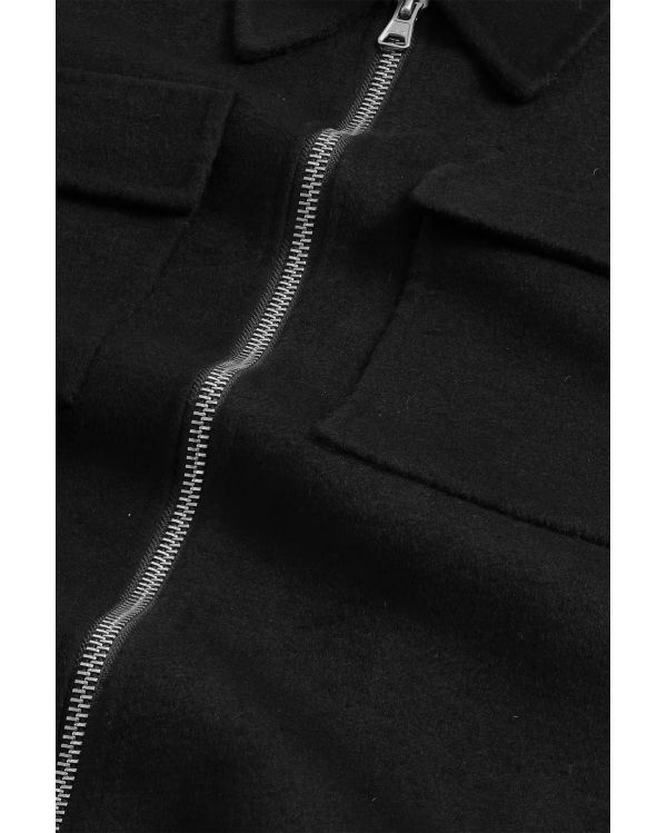 ALBAN BLACK BRUSHED JACKET