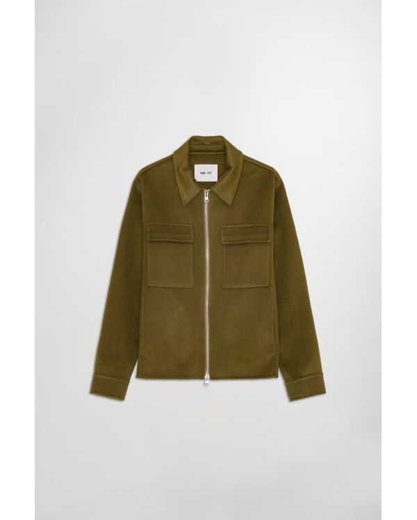 VESTE BROSSÉE ALBAN KAKI BRUN