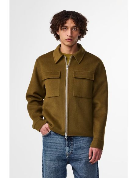 VESTE BROSSÉE ALBAN KAKI BRUN