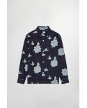 ADWIN FIL-COUPÉ JACQUARD BLUE DENIM SHIRT