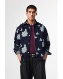 ADWIN FIL-COUPÉ JACQUARD BLUE DENIM SHIRT