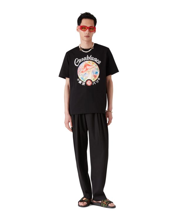 MUSHROOM EMBLEM TSHIRT BLACK