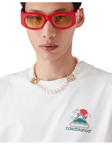 TSHIRT MONTAGNE ONDULÉE BLANC