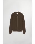 PULL GUSTAV LS ZIP BRUN FONCÉ