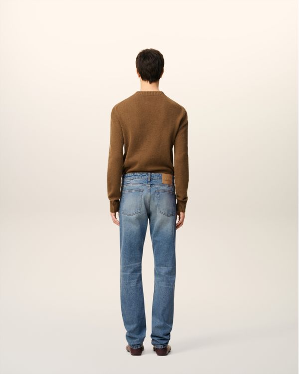 JEAN COUPE CLASSIQUE BLEU USÉ