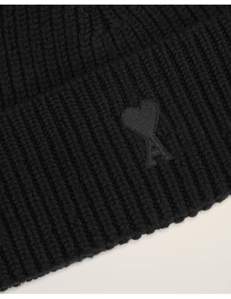 BONNET AMI DE COEUR EN LAINE NOIR