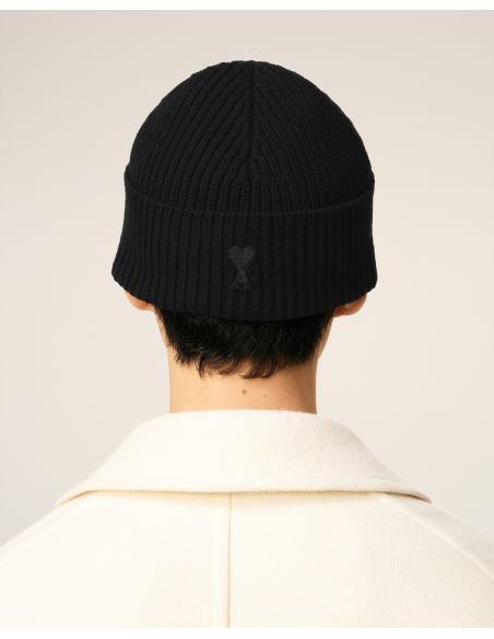 BONNET AMI DE COEUR EN LAINE NOIR