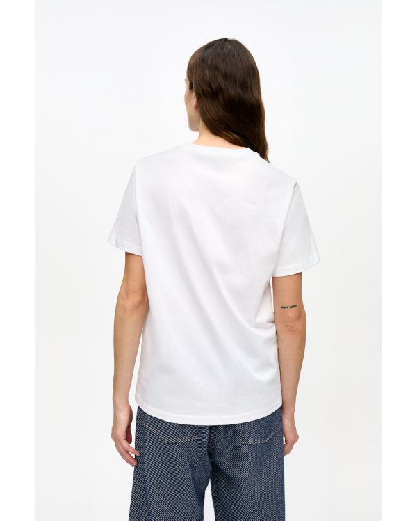 BRIGHT WHITE TATTOO LACE TSHIRT