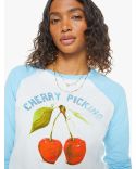 THE SPORTING CONCERT CHERRY PICKING WHITE LIGHT BLUE TSHIRT