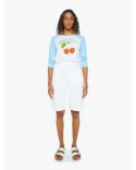 THE SPORTING CONCERT CHERRY PICKING WHITE LIGHT BLUE TSHIRT