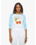 THE SPORTING CONCERT CHERRY PICKING WHITE LIGHT BLUE TSHIRT