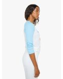 TSHIRT THE SPORTY CONCERT CHERRY PICKING BLANC BLEU CLAIR