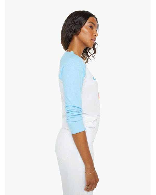TSHIRT THE SPORTY CONCERT CHERRY PICKING BLANC BLEU CLAIR