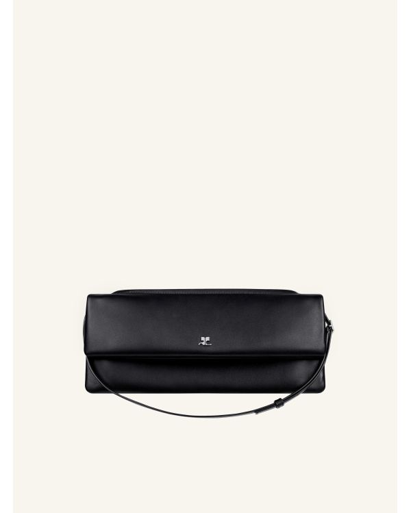 CUFF POUCH IN BLACK SMOOTH LEATHER
