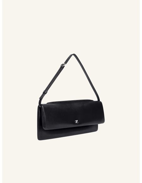 CUFF POUCH IN BLACK SMOOTH LEATHER