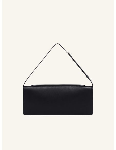CUFF POUCH IN BLACK SMOOTH LEATHER