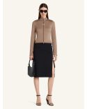 WOOL ZIP-UP SKIRT BLACK