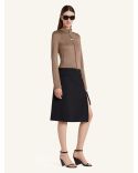 WOOL ZIP-UP SKIRT BLACK