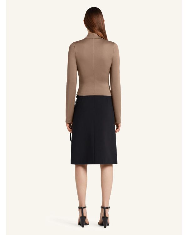 WOOL ZIP-UP SKIRT BLACK 2