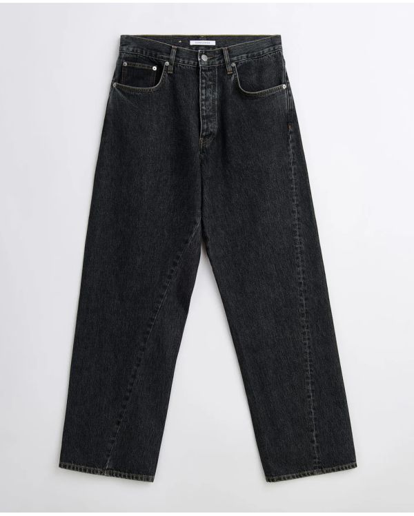WIDE TWIST JEAN BLACK STONE