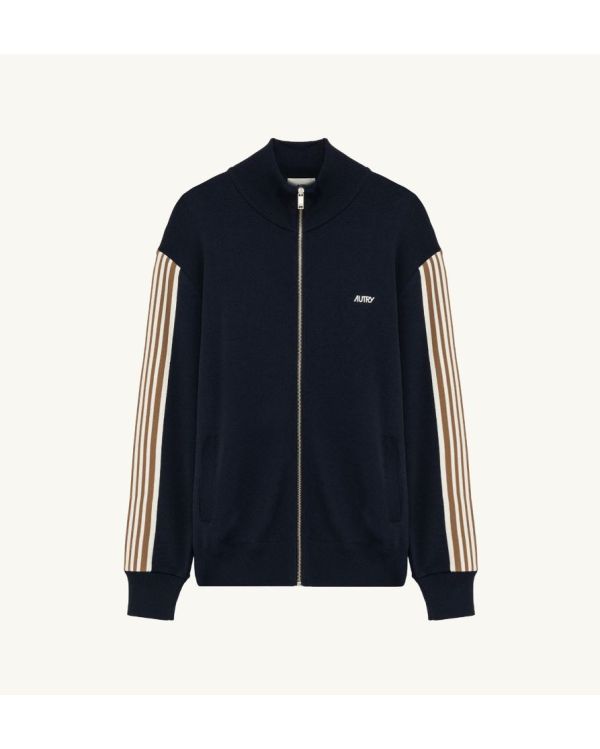 VESTE MAIN MAN KNIT BLEU