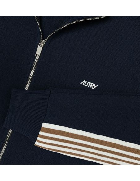 VESTE MAIN MAN KNIT BLEU