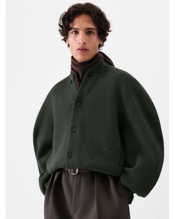 PALLONE CARDIGAN DARK KHAKI