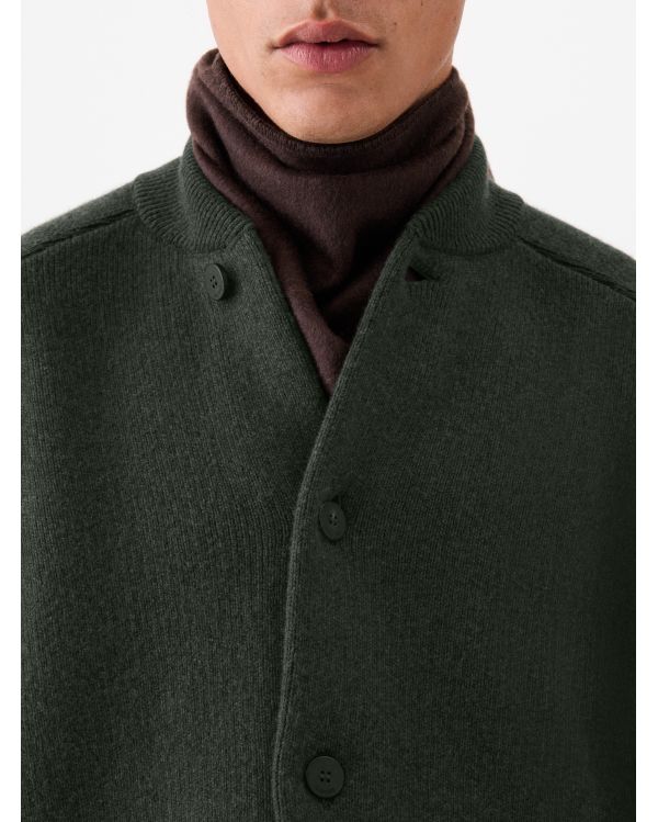 LE CARDIGAN PALLONE KAKI FONCÉ