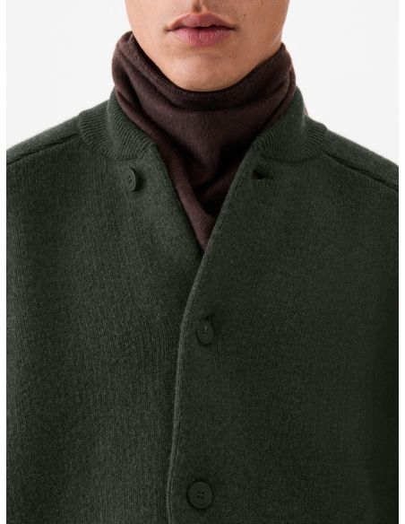 LE CARDIGAN PALLONE KAKI FONCÉ
