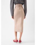 DOPPIO KNITTED SKIRT MULTI-BEIGE