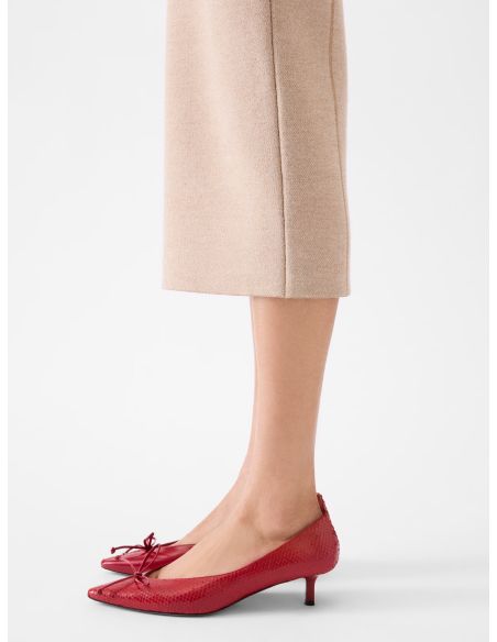 DOPPIO KNITTED SKIRT MULTI-BEIGE