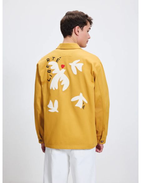 VESTE BRODÉE LIBERTÉ OCRE JAUNE