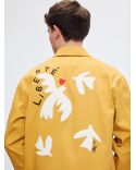 VESTE BRODÉE LIBERTÉ OCRE JAUNE