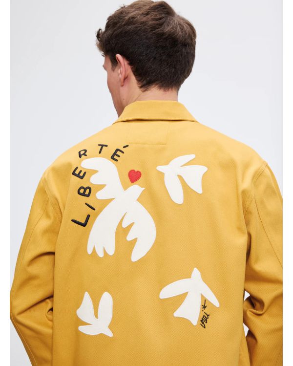 VESTE BRODÉE LIBERTÉ OCRE JAUNE