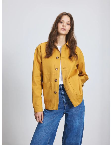 VESTE BRODÉE LIBERTÉ OCRE JAUNE