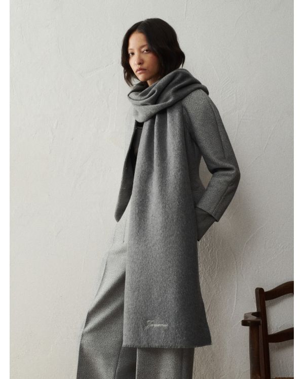 THE TAILORED SCARF DARK GREY 2