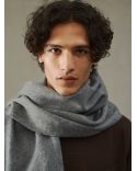 THE TAILORED SCARF DARK GREY