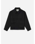 WOOL CASHMERE BLOUSON BLACK