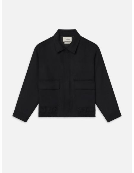 BLOUSON WOOL CASHMERE NOIR