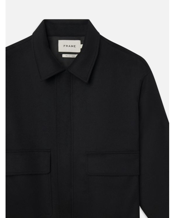 WOOL CASHMERE BLOUSON BLACK