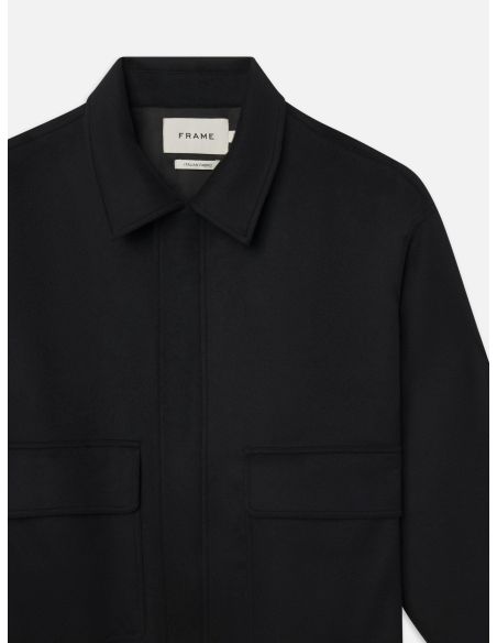 WOOL CASHMERE BLOUSON BLACK
