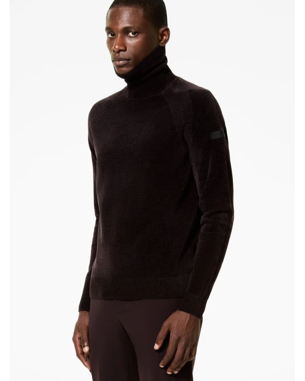 VELVET TURTLENECK KNIT BLACK