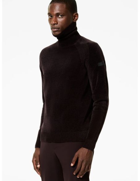 VELVET TURTLENECK KNIT BLACK