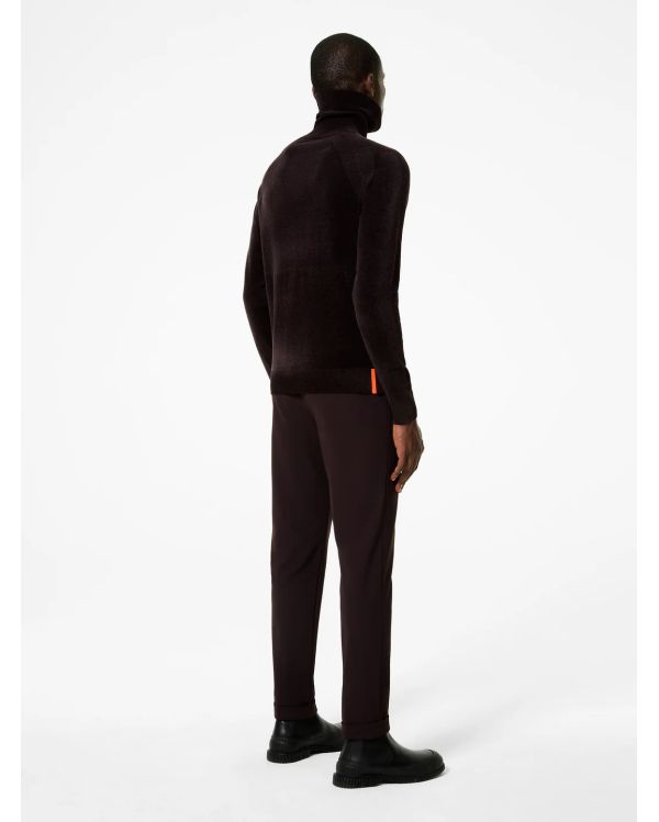 VELVET TURTLENECK KNIT BLACK