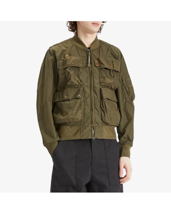 MULTIPOCKET BOMBER JACKET IVY GREEN