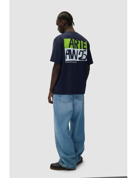 TSHIRT À IMPRIMÉ DÉCOUPÉ MARINE